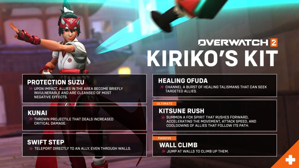 Kiriko's kit in Overwatch 2