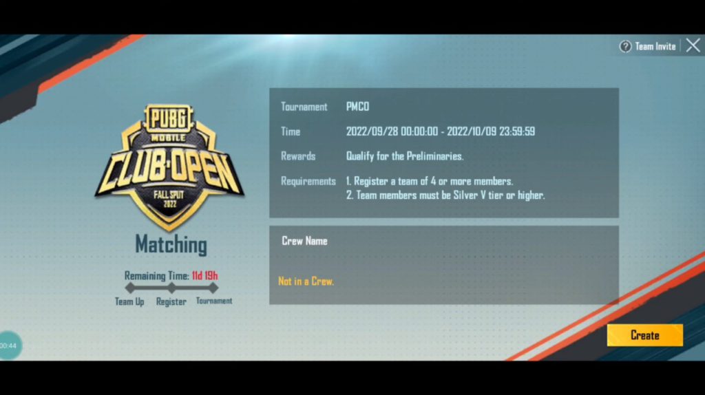 PMCO Fall Split Registration