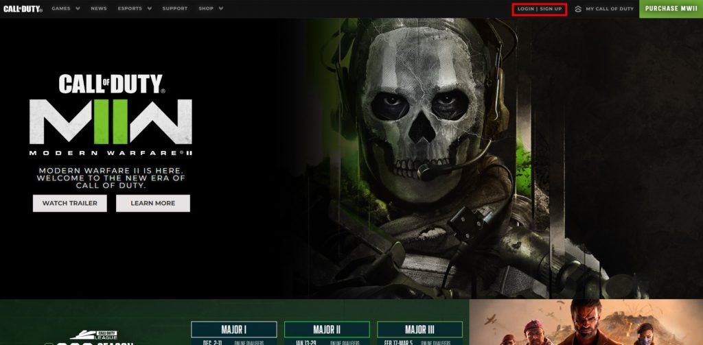 MW2 Website