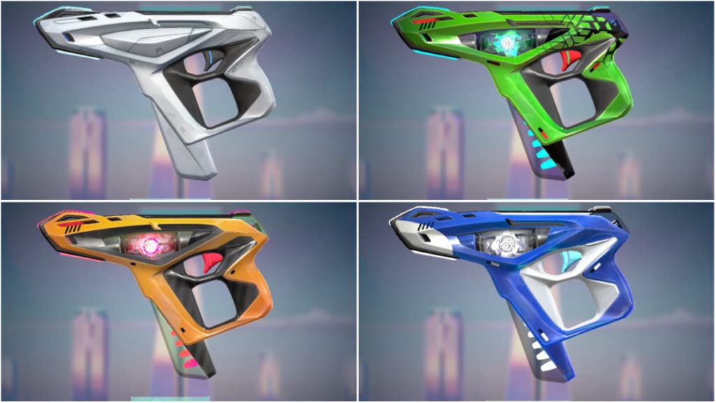 The white, green, yellow, and blue Frenzy variants.
