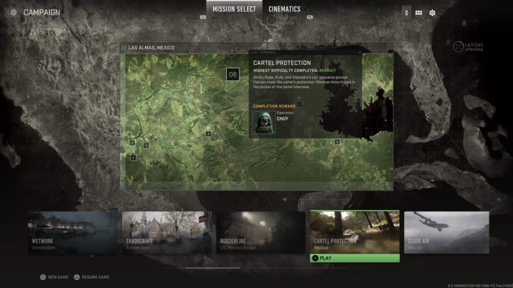 Cartel Protection is the sixth of the 17 MW2 campaign missions.