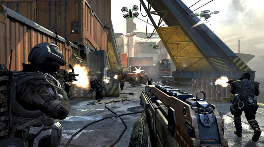 Black Ops 2 launched the Call of Duty franchise into the future. An image showing in-game screenshot from Black Ops 2. 