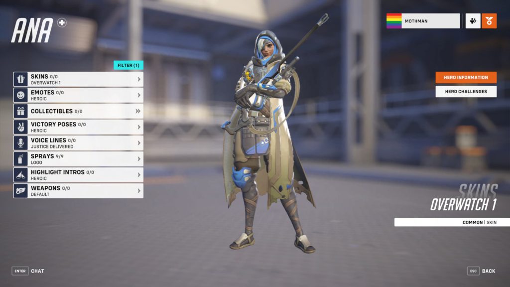 A look at the hero page for Ana in Overwatch 2.