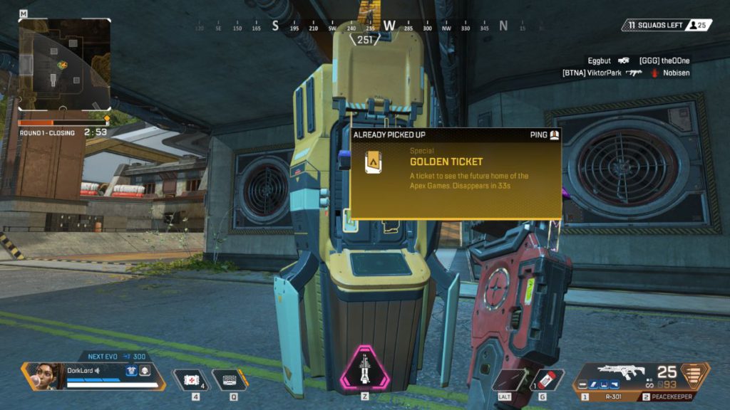 An in-game teaser for the upcoming map in Apex Legends Season 15 includes crafting a "Golden Ticket" in-game to gain access to a tour of the map.