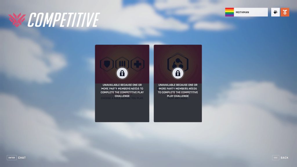 The Competitive mode in Overwatch 2 remains locked until new users complete a challenge.