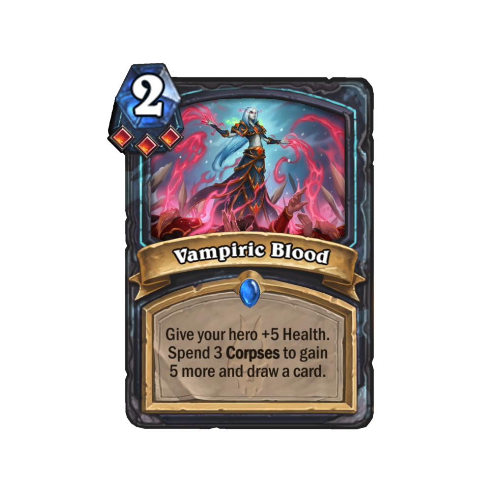 Vampiric Blood - Death Knight card from March of the Lich King Hearthstone expansion
