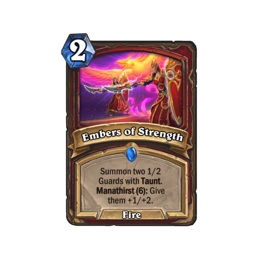 The Embers of Strength - Manathirst spell - Image via Hearthstone