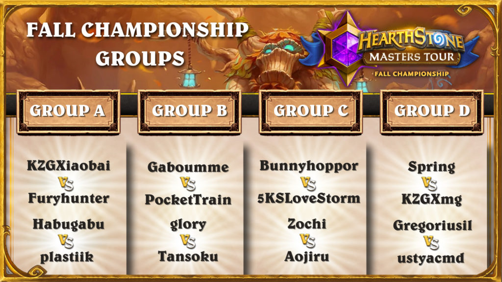 Hearthstone Masters Fall Championship players