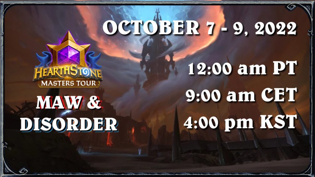 Hearthstone Masters Tour Maw & Disorder schedule