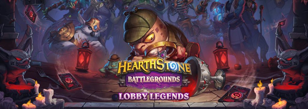 Hearthstone Battlegrounds Lobby Legends banner featuring Murloc Holmes