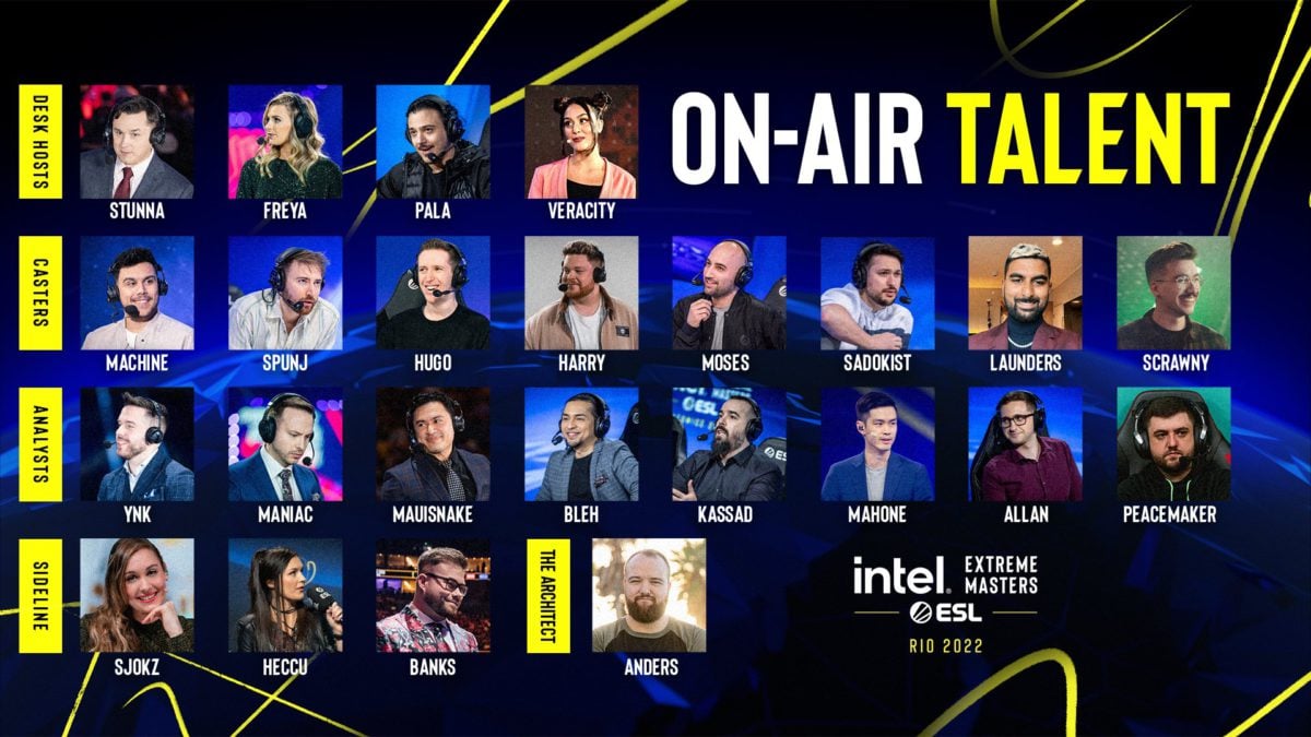 IEM Rio Talent Announced: 33-Member Broadcast Team