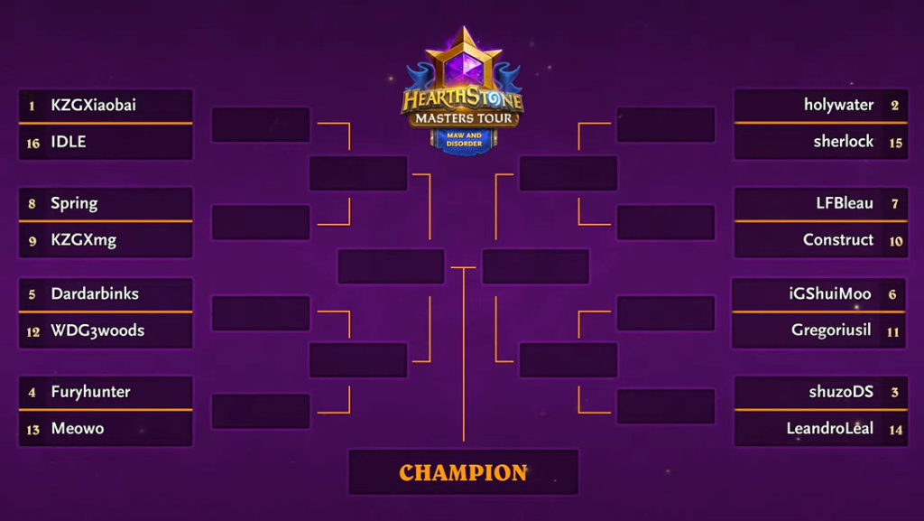 Maw and Disorder Masters Tour Top 16 - Image via Hearthstone Esports