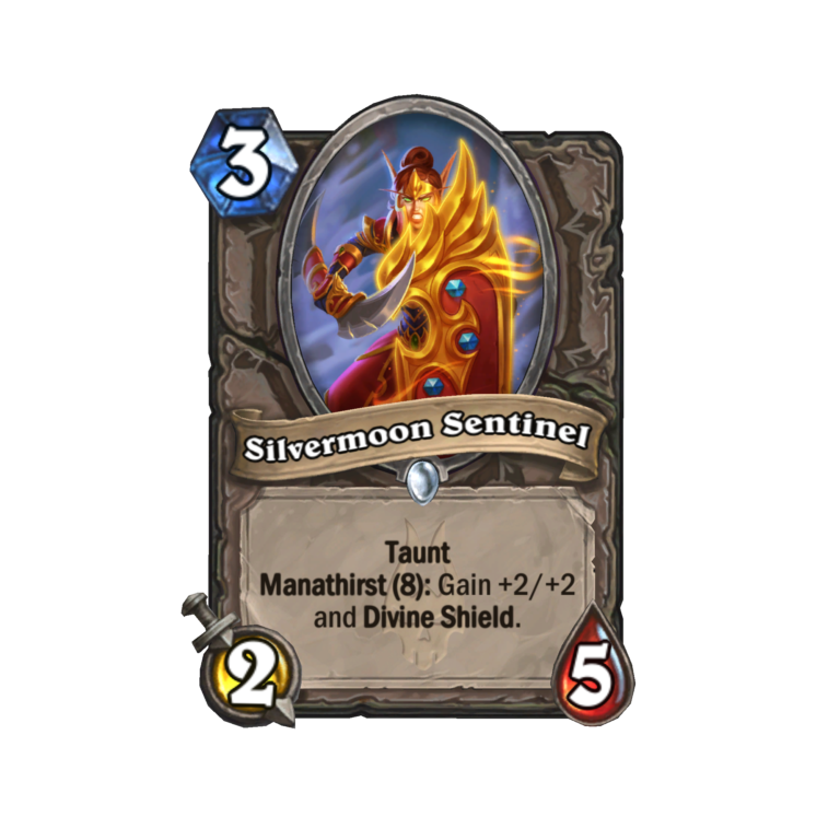 Silvermoon Sentinel has the Manathirst keyword - Image via Blizzard Entertainment.
