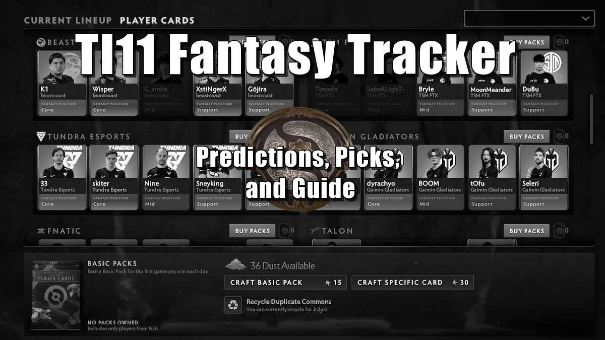 Dota 2 TI11 Fantasy predictions and tracker UPDATED REGULARLY! (October 30th, Grand Final)