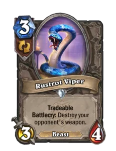 Hearthstone Tradeable Keyword - Rustrot Viper
(Image via Blizzard)