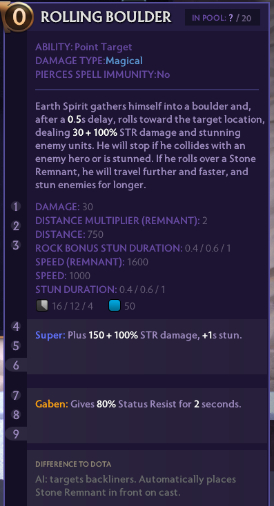 Ability Arena Rolling Boulder description