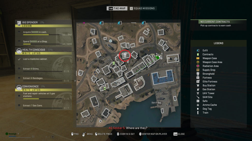 A look at the Stronghold mini map in Call of Duty.