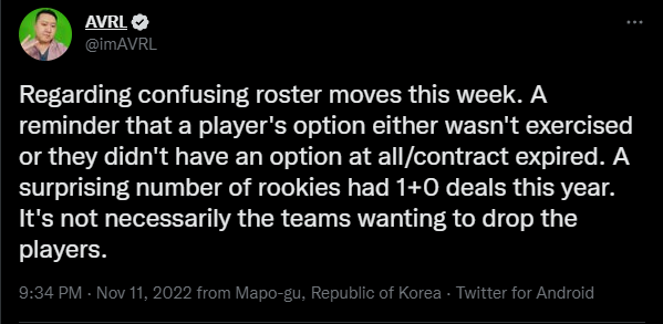 Comment on roster moves from OWL broadcaster AVRL