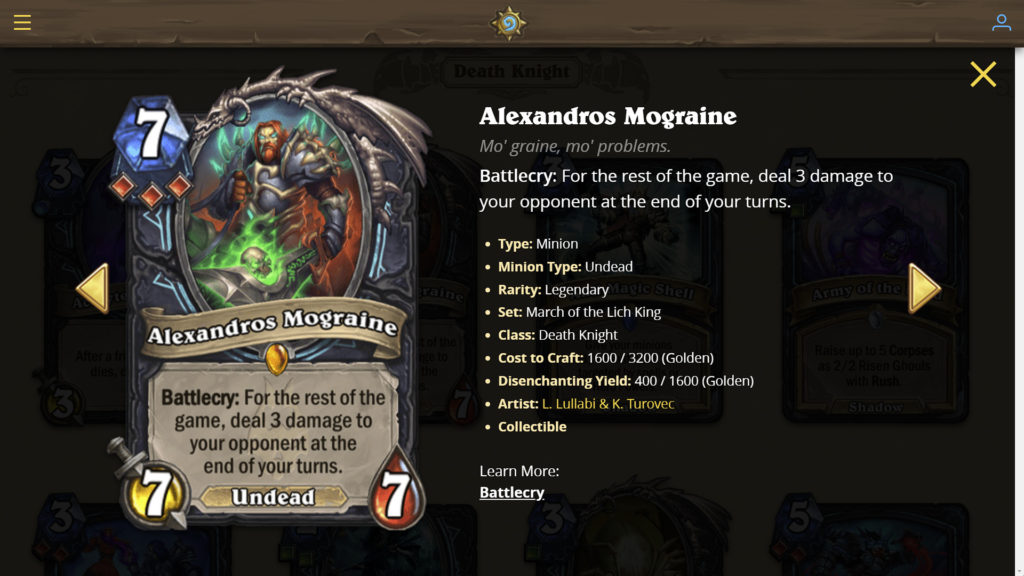 Alexandros Mograine Easter egg
(Image via Blizzard)