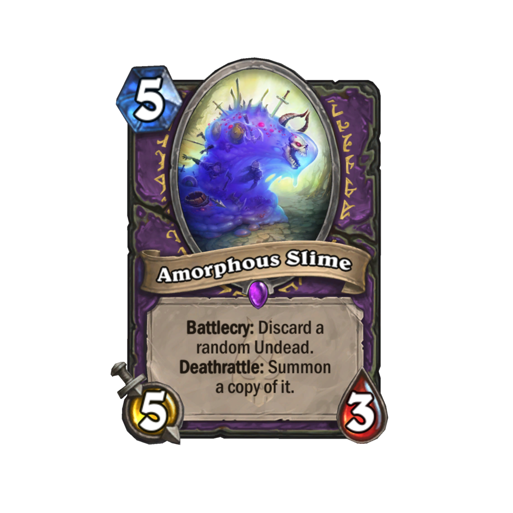 Amorphous Slime - New Discard Warlock Card for March of the Lich King Hearthstone Expansion