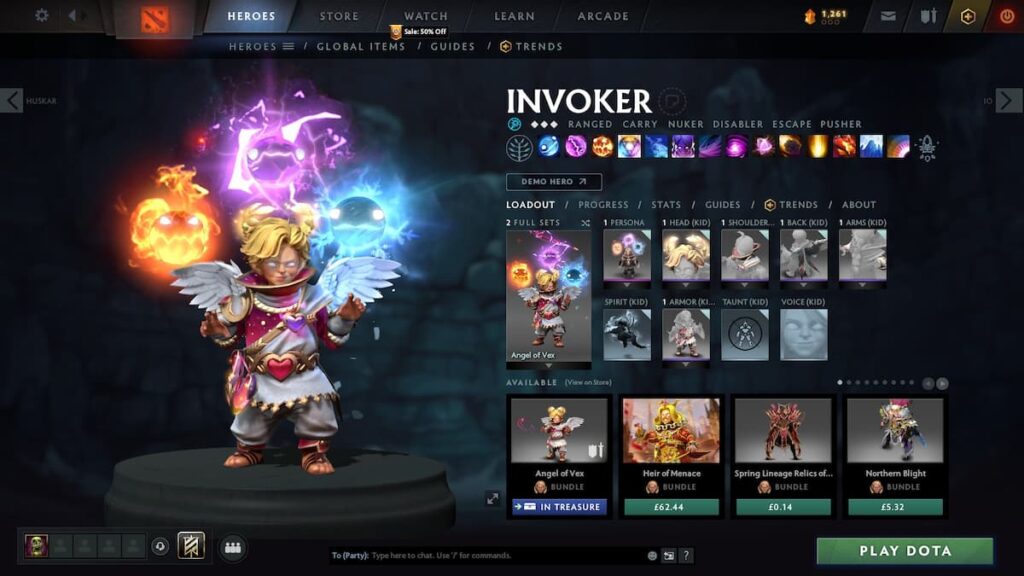 Free Invoker Persona? – The Angel of Vex Collector’s Cache set for Dota 2