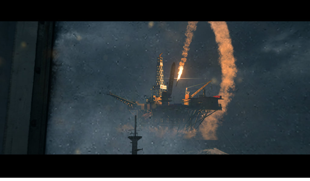 Moments before the missile impact in the Dark Water mission