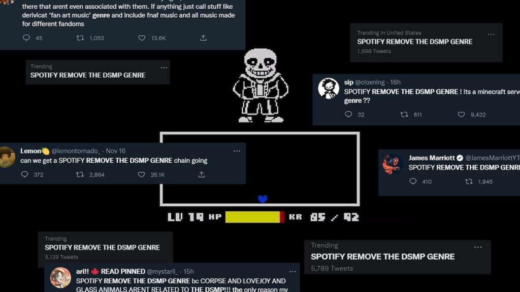Undertale music fans are begging Spotify to remove the DSMP genre
