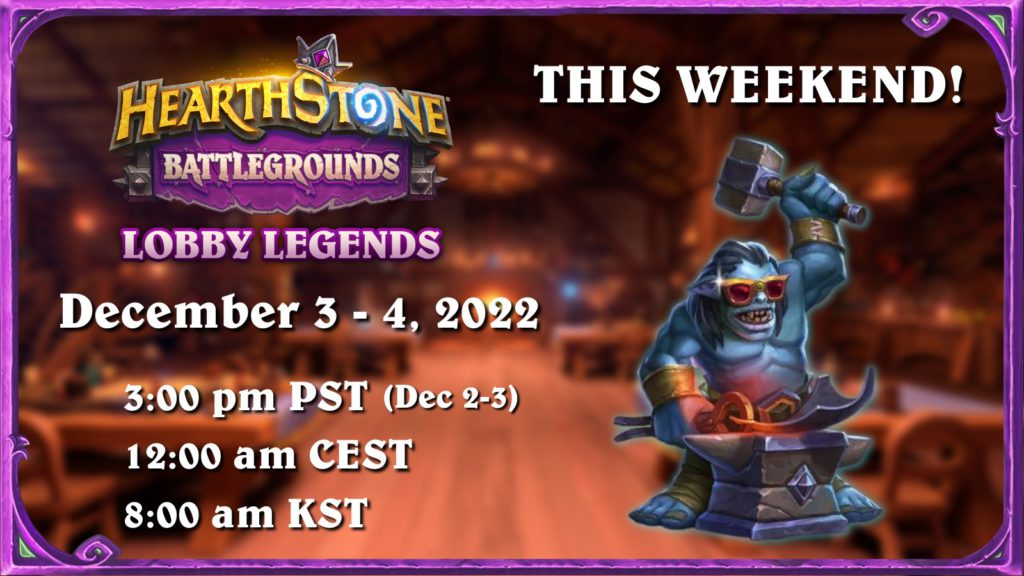 The Lobby Legends Winter Veil schedule