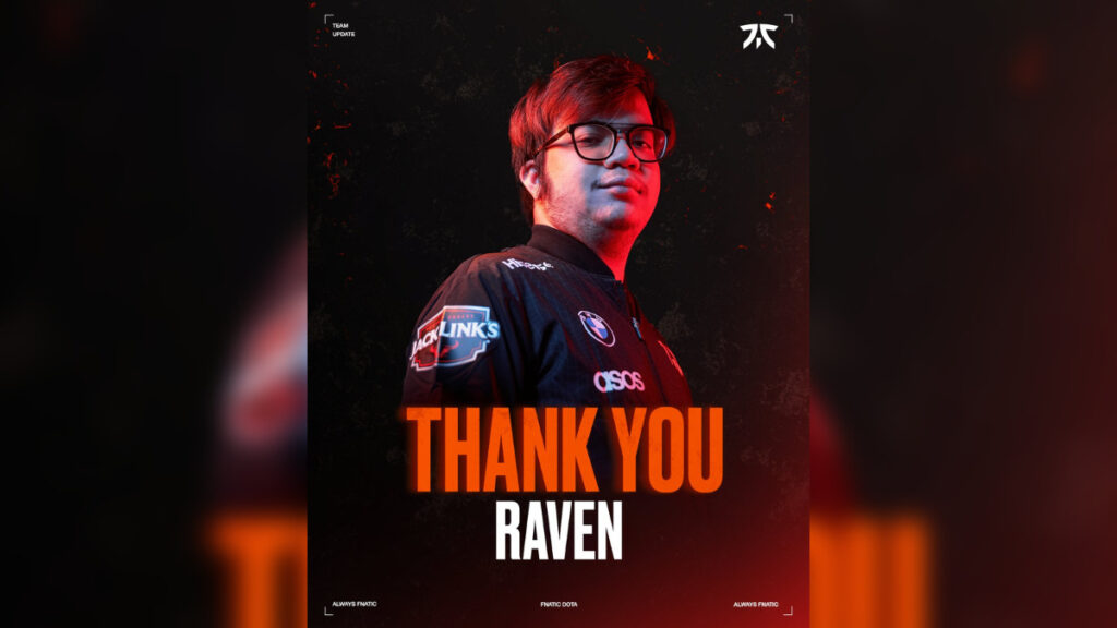 Fnatic parts ways with Raven after 2 years