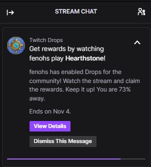 Twitch Drops active Hearthstone free packs