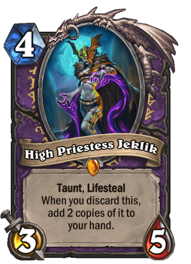 High Priestess Jeklik  - March of the Lich King Discard Warlock Hearthstone card