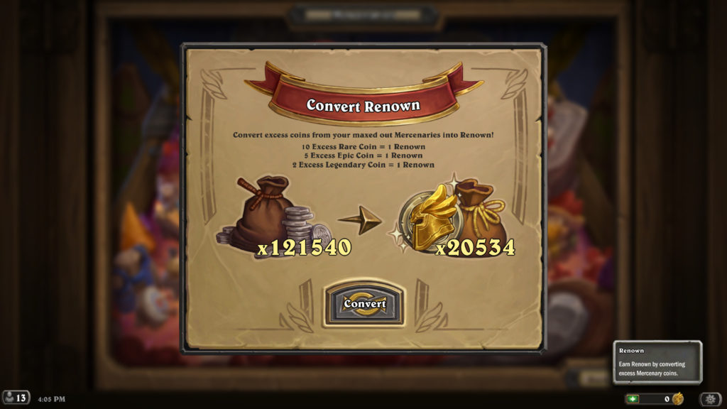 How to convert excess coins to Renown - Image via esports.gg