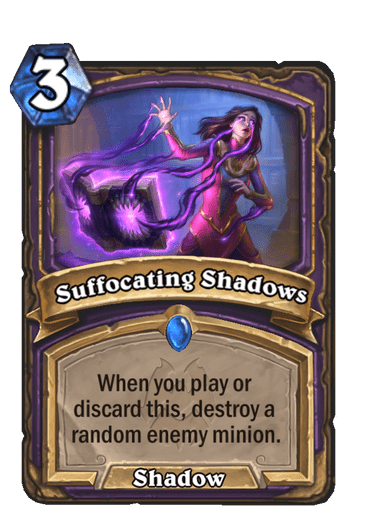 Suffocating Shadows - March of the Lich King Discard Warlock Hearthstone card