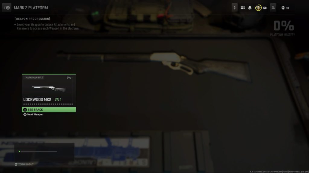 The Mark 2 Weapon Platform only consists of the Lockwood MK2 marksman rifle.