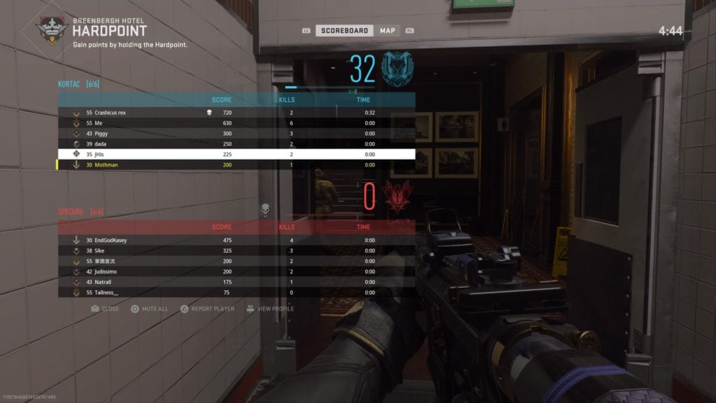 The in-game leaderboard shows many stats, though deaths aren't available until the end of the game.