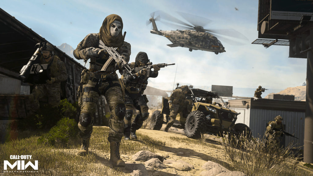 A screenshot of combatants in Modern Warfare 2.