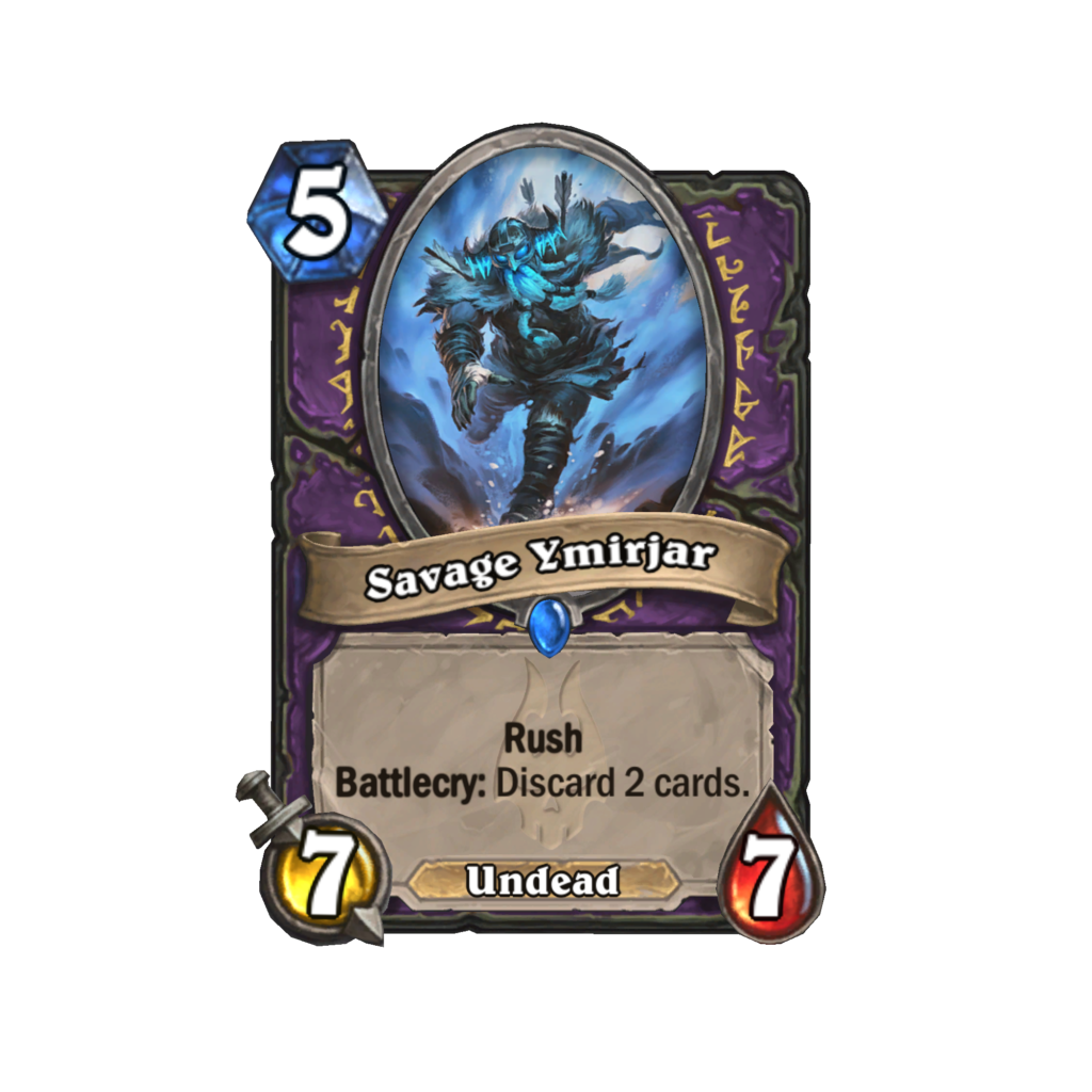Savage Ymirjar - New Discard Warlock Card for March of the Lich King Hearthstone Expansion