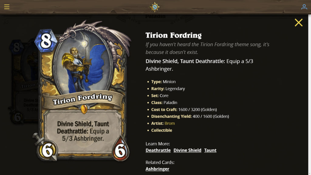 Tirion Fordring Easter egg
(Image via Blizzard)