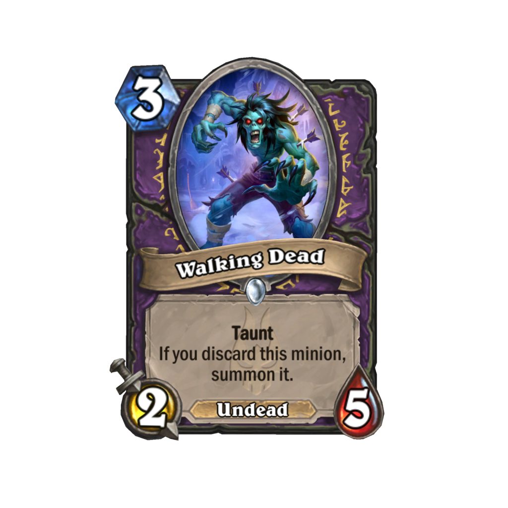 Walking Dead Warlock Card - New Discard Warlock Card for March of the Lich King Hearthstone Expansion