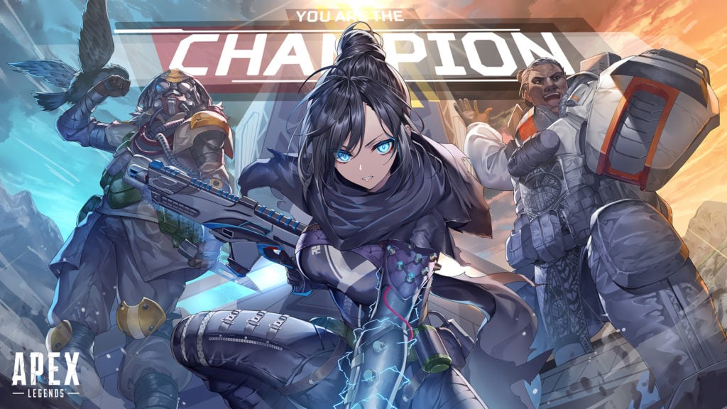 Apex Legends: Bloodhound, Wraith, and Gibraltar as Champion Squad