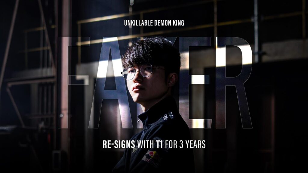Faker re-signs with T1 on a three-year contract