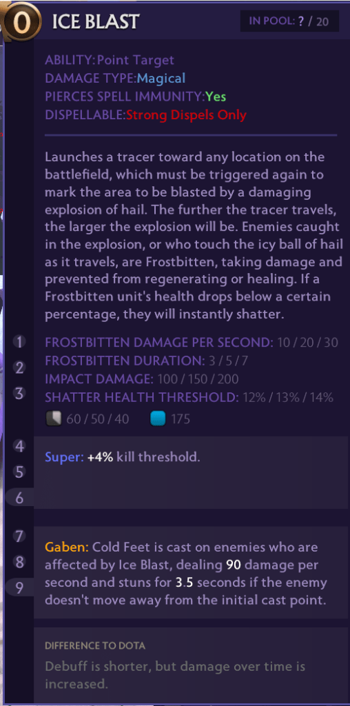 Ice Blast in Ability Arena 2.0 