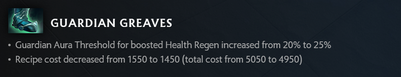 Guardian Greaves changes in 7.32d