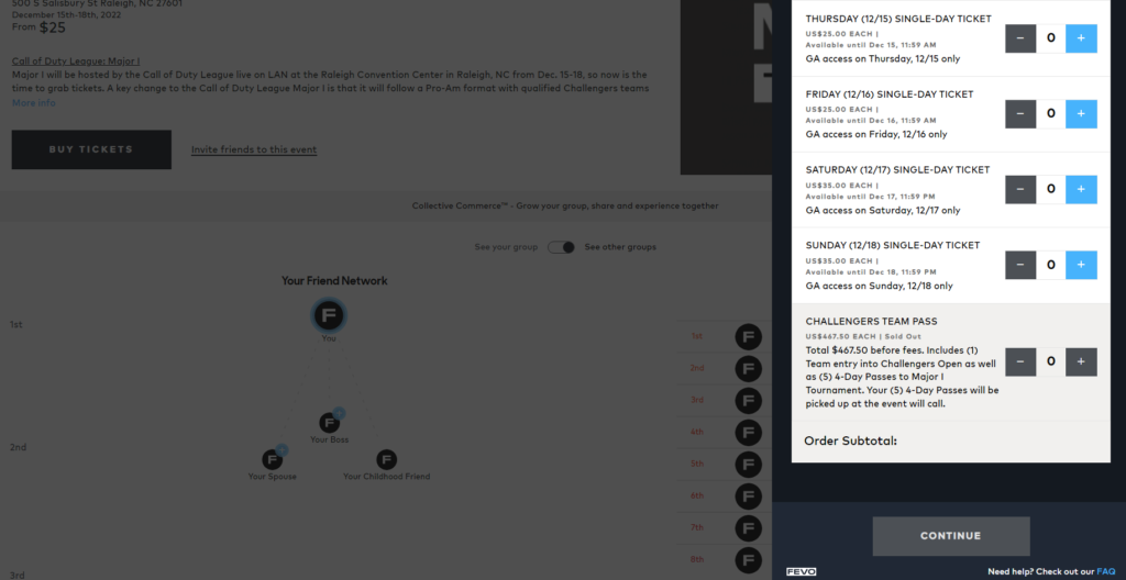 Challengers team passes for Raleigh are sold out