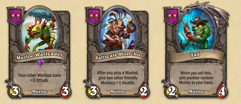 The second tier of Murloc Battlegrounds cards.