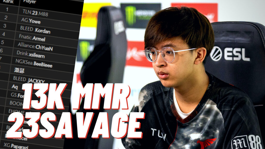 23savage becomes the first Dota 2 player to reach 13K MMR