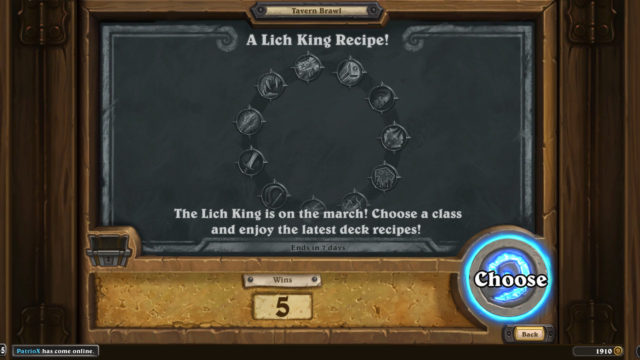 Try out 13 March of the Lich King Hearthstone decks for free with "A Lich King Recipe" Tavern Brawl