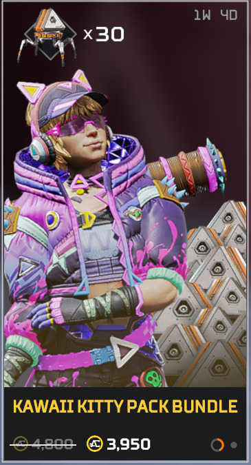 The Kawaii Kitty Bundle  from the Apex Legends End of the Year sale 