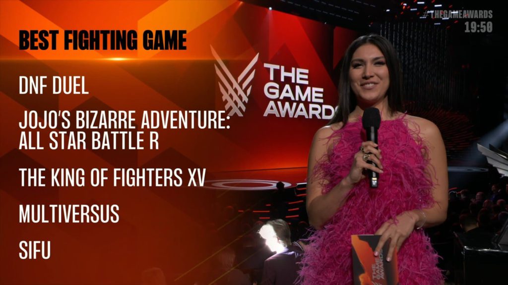 The Game Awards 2022 host goes over the nominees for Best Fighting Game.