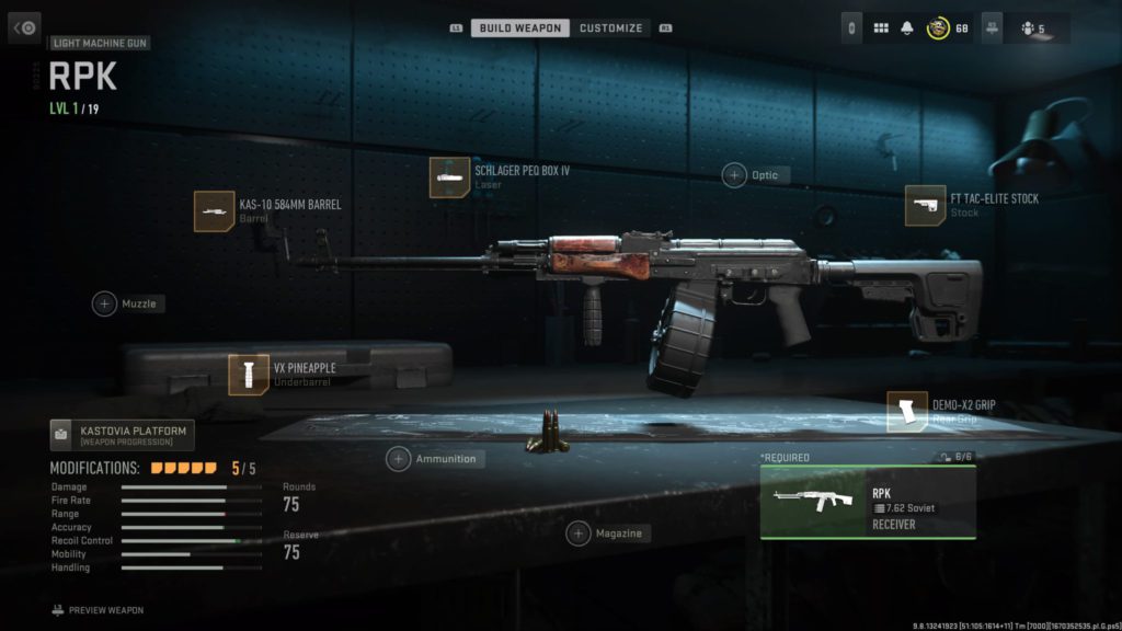 The best RPK loadout in MW2 shows its five attachments and buffs to accuracy and recoil.